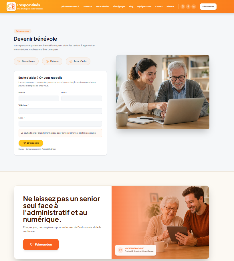 L'Espoir Aînés — capture secondaire